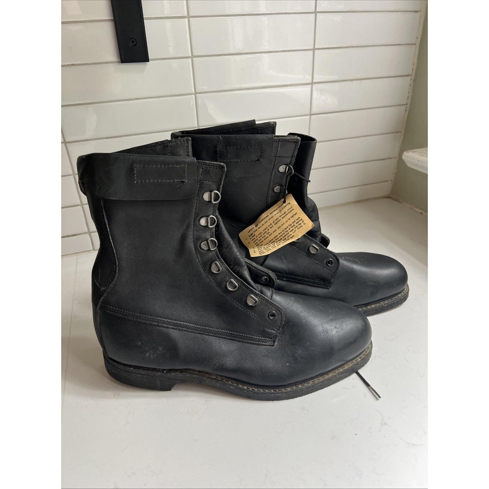 VTG 1985 Cove Shoe Co Military Combat Boots 8 XW Wide Steel Toe Biltrite USGI